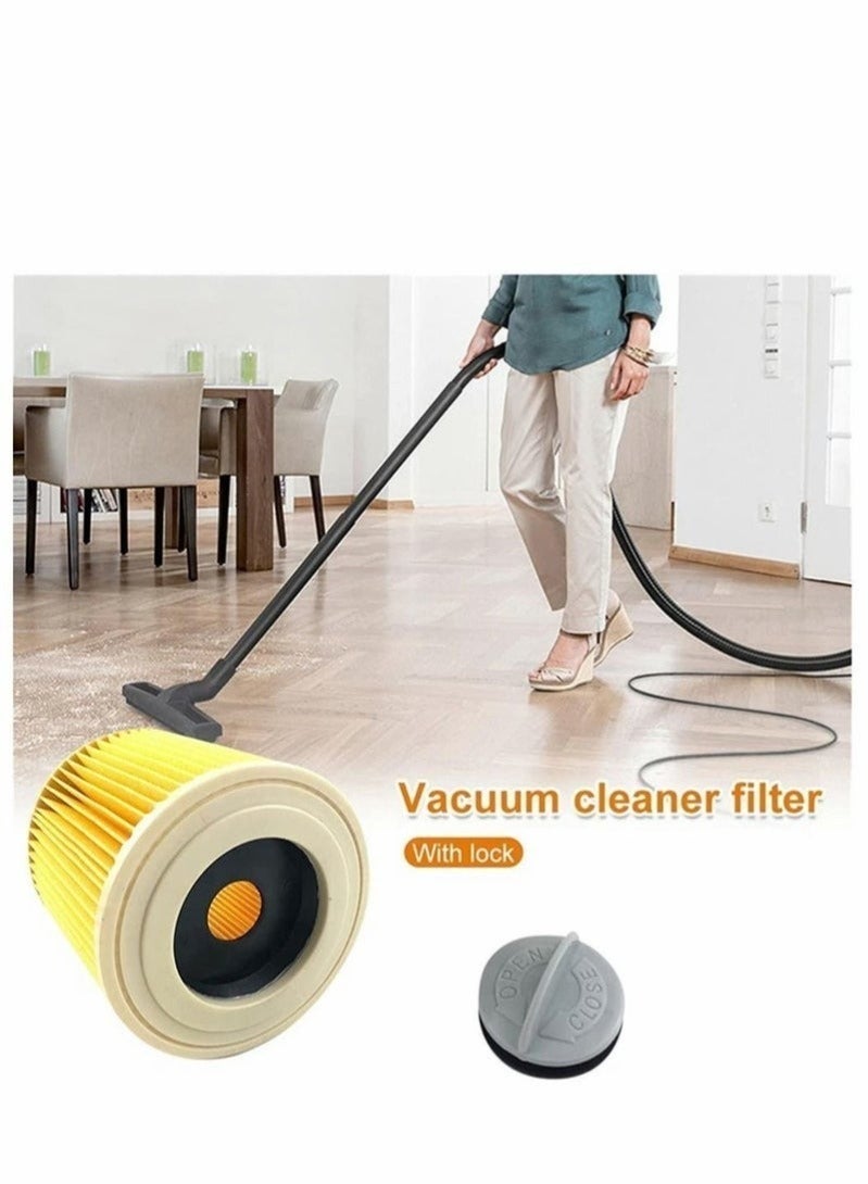 2 قطع فلتر بديل للمكنسة الكهربائية متوافق مع أجهزة Karcher WD3، خرطوشة فلتر HEPA لطرازات WD2250 وWD3.200 وMV2 وMV3 وWD2 وWD3P وWD 2200 وSE 4001 للتنظيف الجاف والرطب - Image 4